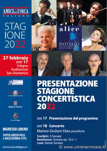 Foligno, Amici della Musica presentano stagione concertistica - Il quotidiano che racconta l'Umbria - Umbria Cronaca