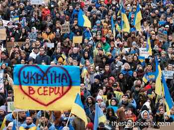 Photos: World stands up in solidarity for Ukraine