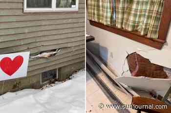Car collides with house in Durham as snow falls Friday - Lewiston Sun Journal