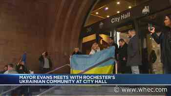 Flags raised to show support for Ukraine