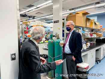 Touring UND Medical School Alzheimer's Research, Energy & Environmental Research Center Labs - Kevin Cramer