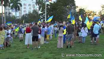Hundreds Rally in Hollywood in Solidarity with Ukraine