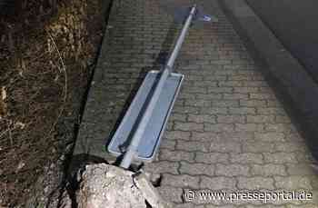 POL-PDPS: Verkehrsschilder mutwillig beschädigt