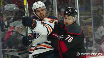 Oilers' top scorers stymied by Andersen, Metropolitan-leading Hurricanes