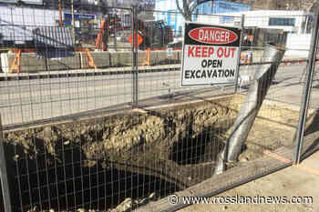 Downtown construction puts parking outside the Trail Times on pause – Rossland News - Rossland News