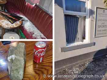 Shock as vandals launch massive rock through window of Clifton Arms in Blackburn