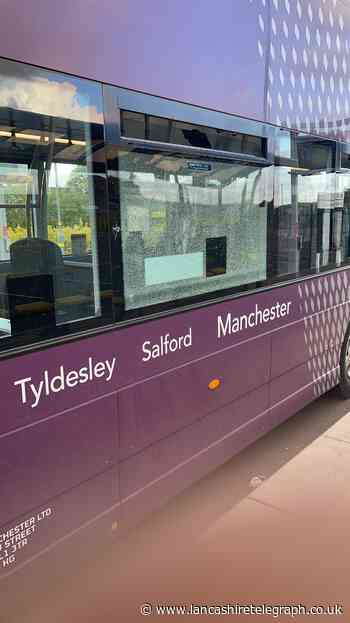 Vandals smash buses with bricks in Tyldesley