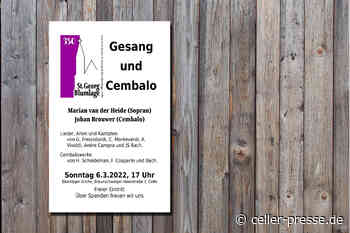 Konzert für Cembalo und Gesang in der Ev.‐luth. Kirchengemeinde Celle Blumlage - Celler Presse