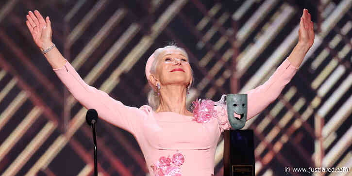 Helen Mirren Says She 'Does Not Deserve' Her Lifetime Achievement Award at SAG Awards 2022