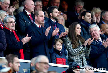 Royal rugby fans! Prince George attends match with parents William and Kate