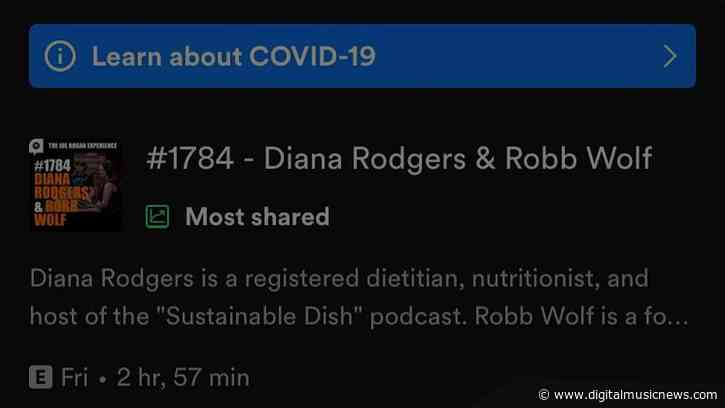 Spotify Rolling Out COVID-19 Disclaimers on Podcasts Like Joe Rogan’s