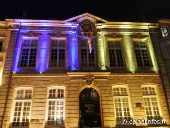 La mairie d'Epinal s'illumine aux couleurs de l'Ukraine - Epinal infos - Epinal Infos