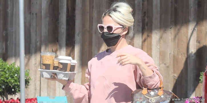 Lady Gaga Kicks Off Her Morning with a Coffee Run in Malibu