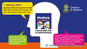 Modena Face to Face. Nuovo canale per parlare con il Comune - Comune di Modena