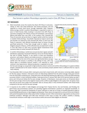 Mozambique Food Security Outlook, February to September 2022 - Mozambique - ReliefWeb