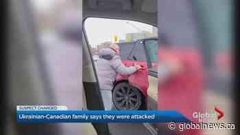 Police have charged a Markham man after a Ukrainian flag was ripped off a vehicle and a window was smashed. - Globalnews.ca
