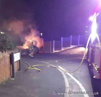 Firefighters tackle car blaze in Bracewell Close, Sutton - St Helens Star