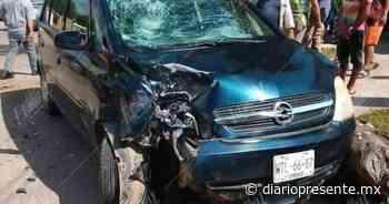 Joven motociclista es impactado por un vehículo en Ciudad Pemex Macuspana - Diario Presente