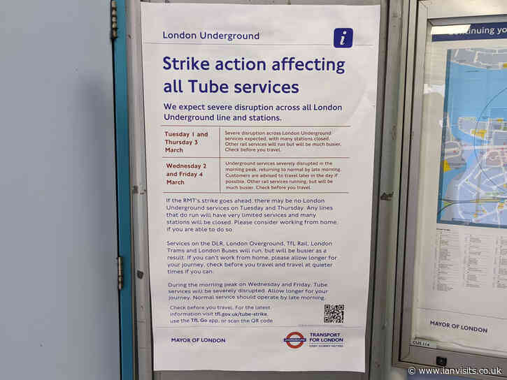 Commuters urged to avoid the tube this week due to tube strike