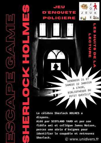Escape game Sherlock Holmes Bibliothèque François Truffaut vendredi 21 janvier 2022 - unidivers.fr