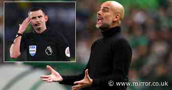 Michael Oliver named Man City vs Man Utd referee after sparking Pep Guardiola fury - The Mirror