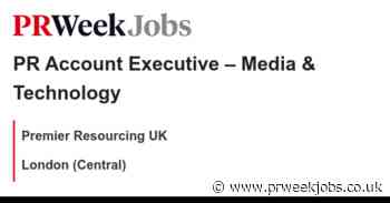 Premier Resourcing UK: PR Account Executive – Media & Technology