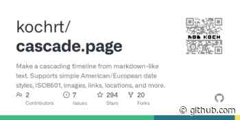 Cascade.page - Create timelines from markdown-like text