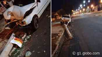 Motorista perde controle de veículo e atinge poste de energia em Ibitinga - Globo.com