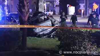 Person Killed in Fiery Single-Car Crash in Oakland Park