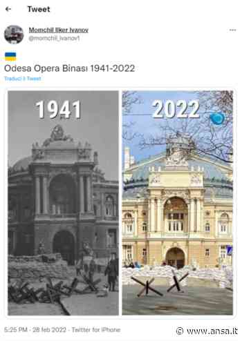 LA FOTO Il Teatro dell'Opera di Odessa nel 1941 e nel 2022 - Agenzia ANSA