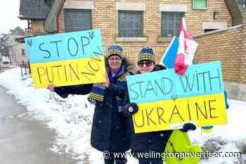 Demonstration held in Fergus in support of embattled Ukraine - Wellington Advertiser