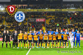 Gegen Krieg und für Solidarität: Dynamo Dresden und SV Darmstadt 98 bilden Ukraine-Flagge nach - TAG24