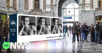 Blote borsten op reclamebeeld van watermerk Spa in Antwerpen-Centraal zaaien verdeeldheid - VRT NWS