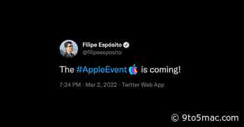 March 8 #AppleEvent special hashflag now live on Twitter