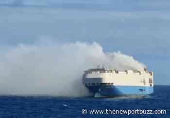 Rhode Island bound cargo ship that caught fire while carrying Lamborghinis, Porsches, Audis finally sinks - Newport Buzz