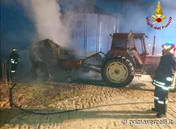Incendio in cascina, provvidenziale intervento dei Vigili del Fuoco - Prima Vercelli