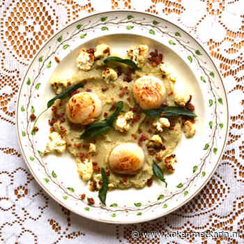 Coquilles met topinamboerpuree