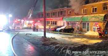Firefighters battle blaze at Stellarton Road commercial and residential building - Saltwire