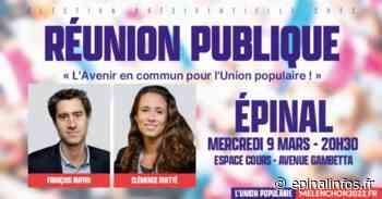 Election Présidentielle - François Ruffin et Clémence Guetté à Epinal le 9 mars - Epinal infos - Epinal Infos