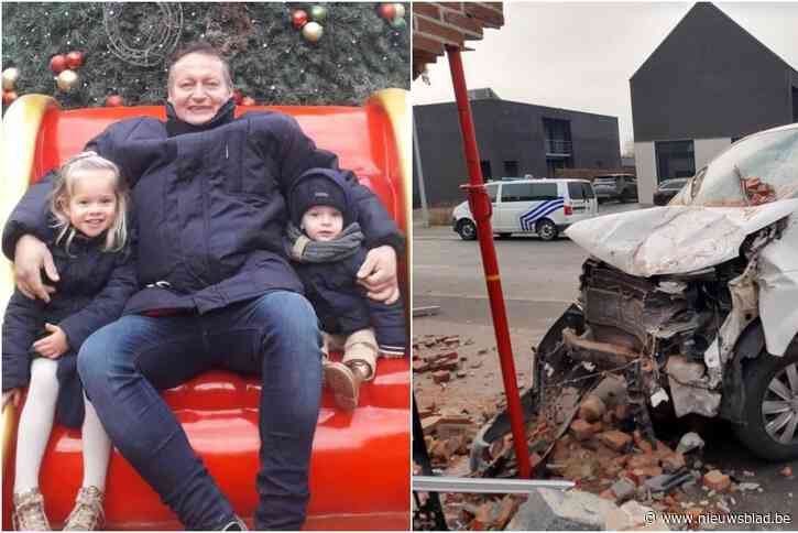 Emmanuel (58) krijgt hartaanval achter stuur en knalt met wagen tegen huis:  “Opi, blijf vechten, je oogappels hebben je nodig”