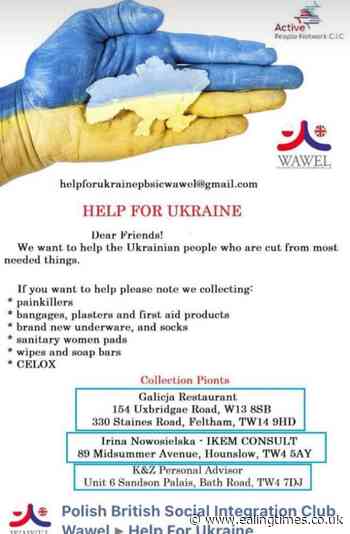 Northolt couple's bid to rally support for Ukraine victims