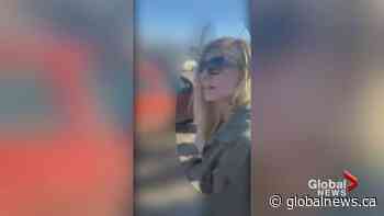 Oliver woman could face further penalties for racial slurs while protesting - Global News