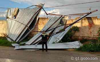 Tempestade que alagou ruas e derrubou torre em Itapeva teve ventos de mais de 70 km/h - Globo.com