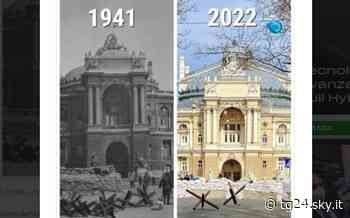 Ucraina, le immagini del teatro dell'opera di Odessa nel 1941 e oggi. LA FOTO - Sky Tg24
