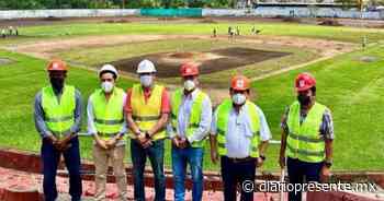 Supervisan trabajos del estadio de béisbol en Macuspana - Diario Presente