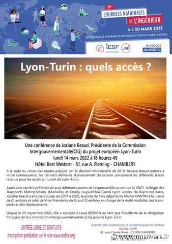 Lyon-Turin, quels accès ? Hotel Best Western CHAMBERY lundi 14 mars 2022 - Unidivers