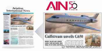 Flashback: Gulfstream unveils G650 - Aviation International News