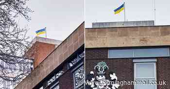 Solihull raises blue and yellow flag as it stands with Ukraine - Birmingham Live