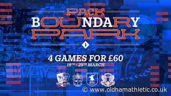 March Ticket Offer - Four Game Home Bundle - News - oldhamathletic.co.uk