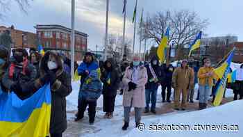 Rally for Ukraine held in Prince Albert